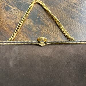 Vintage Coblentz Brown Gold Framed Clutch